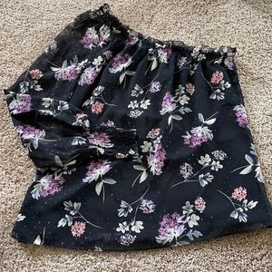 One arm black and purple shirt